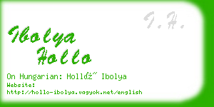 ibolya hollo business card